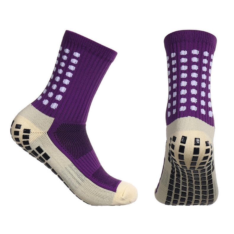 Non-Slip Socks Men's Anti Slip Non Slip Grip Pads Soccer Socks for Football Basketball Sports Grip Socks