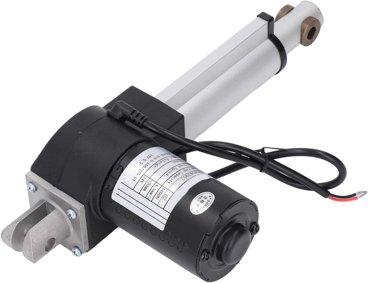 Cryfokt 6000N Linear Actuator 24V, 100Mm Stroke Motion Actuator, Heavy Duty Actuators With End Limit Switch, Aluminum Electric For Industrial, Agricultural, Catering