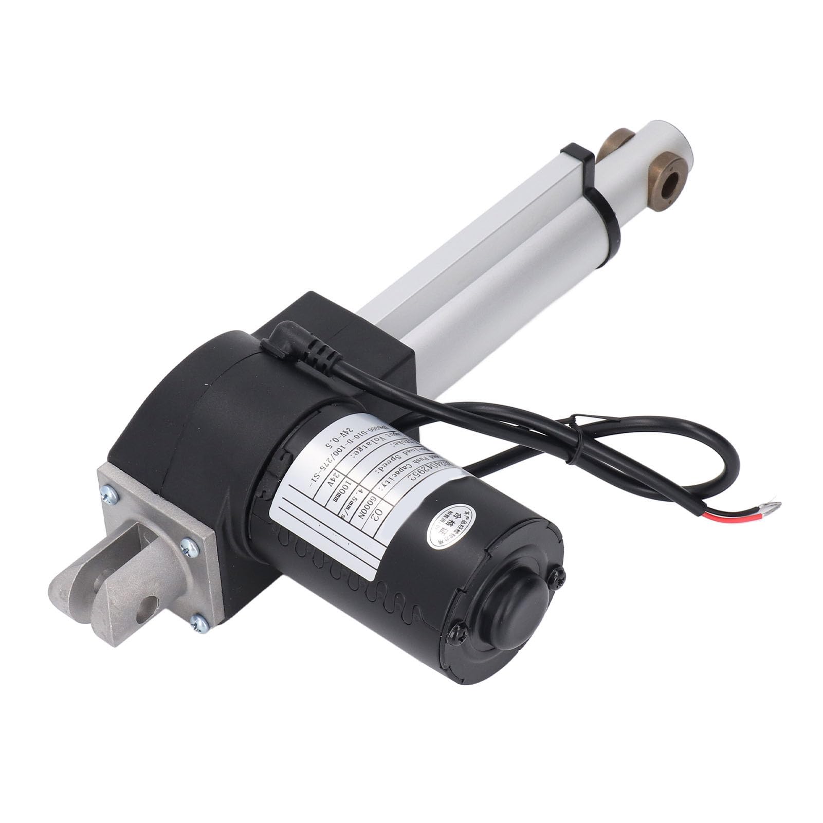 Cryfokt 6000N Linear Actuator 24V, 100mm Stroke Linear Motion Actuator, Heavy Duty Linear Actuators with End Limit Switch, Aluminum Electric Actuator for Industrial, Agricultural, Catering