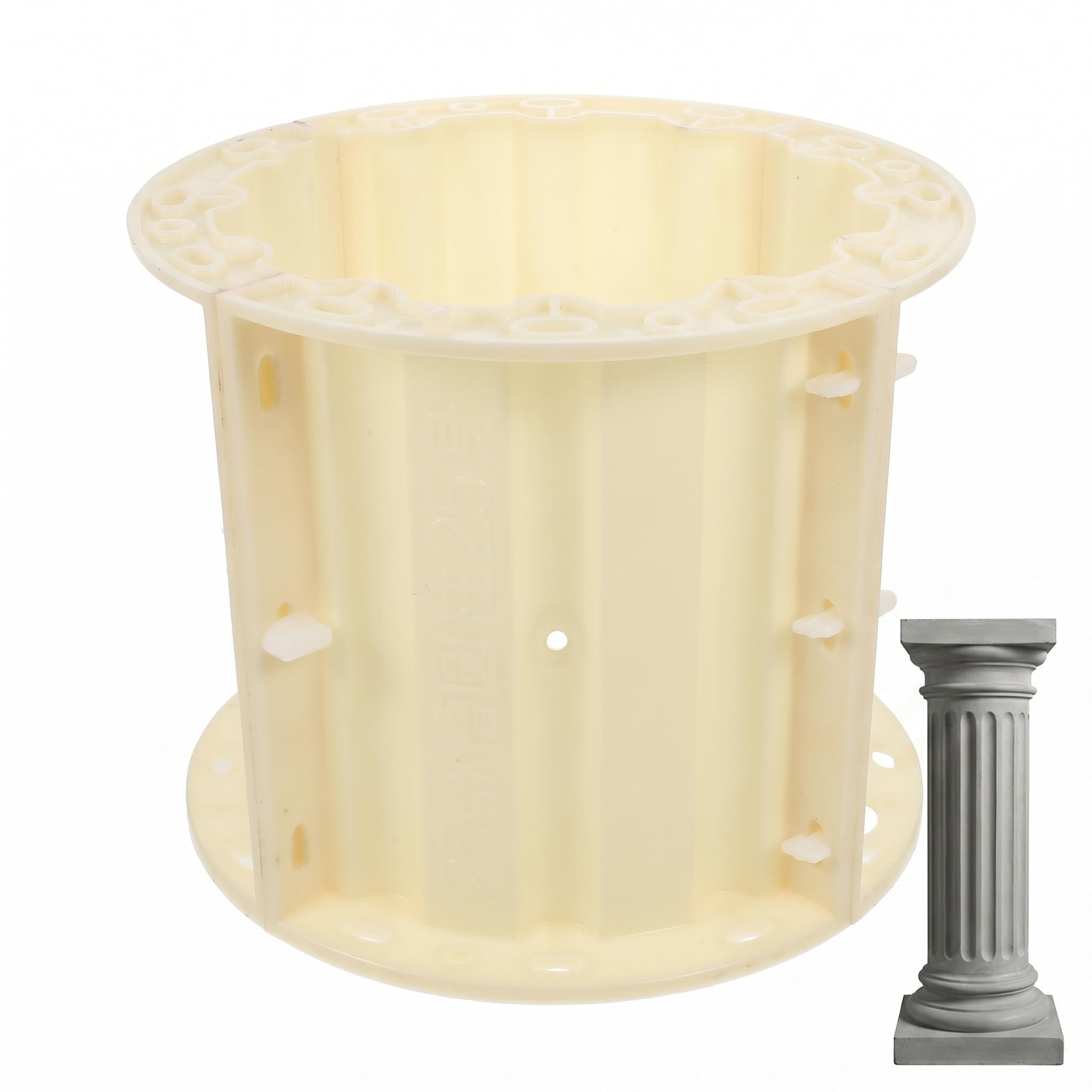 SUPVOX Molde de hormigón para columna romana, molde de cemento hueco de plástico, 25 bandas verticales, decoración europea para villa, jardín y pasillo, moldeo sólido y decorativo