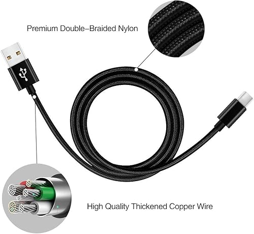 Miniatura 3 de Cable de carga USB tipo C para Motorola Moto G100/G Pure/G Play/G7 Z3 Play Power Plus, g Power 2024 2023 2022 2021 2020/Z2 Z Z4 Force Play Droid,