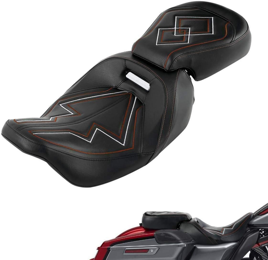 Buy Low Profile Rider and Passenger Seat Two Up Leather Seat Fit For
