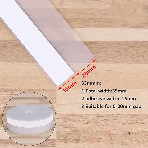 Miniatura 2 de 1 tira de sellado de silicona (1.378 in), tira de puerta inferior de 16 pies para puertas, adhesivo de sellado de silicona para puertas y ventanas