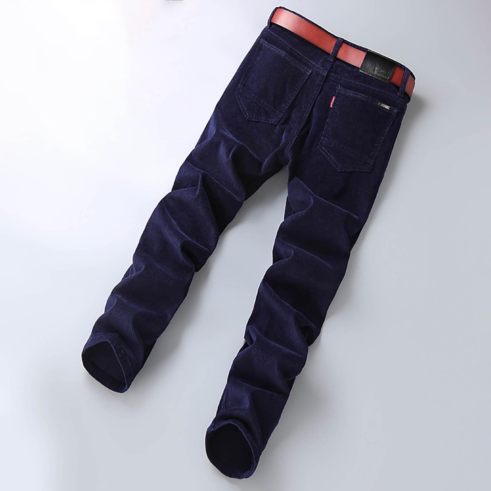 Pantalones Casuales de Negocios de Terciopelo Ajustados de Moda para Exteriores de Invierno para Hombres