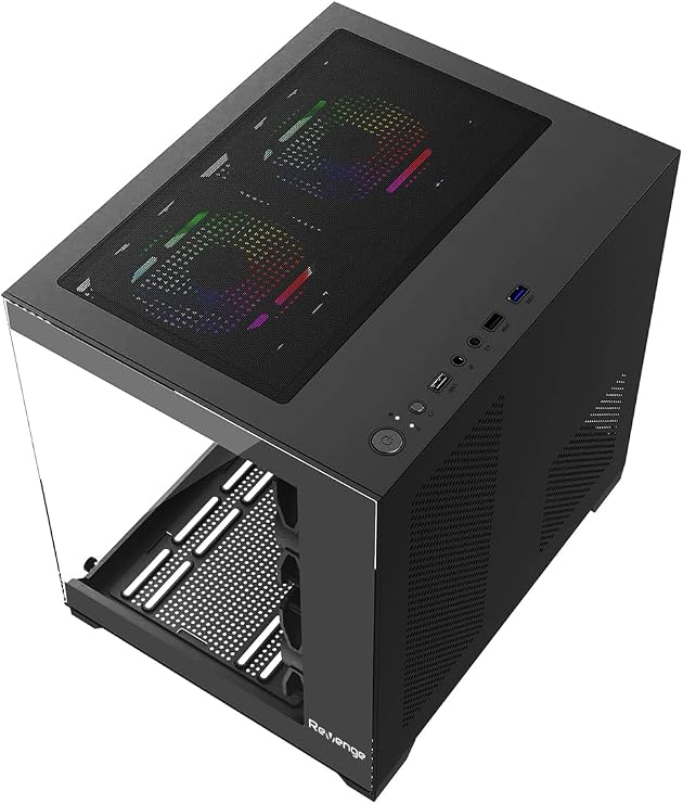 Nova 3 Tempered Glass Panel with Rgb Fan Empty m-ATX Gaming Player Computer Case