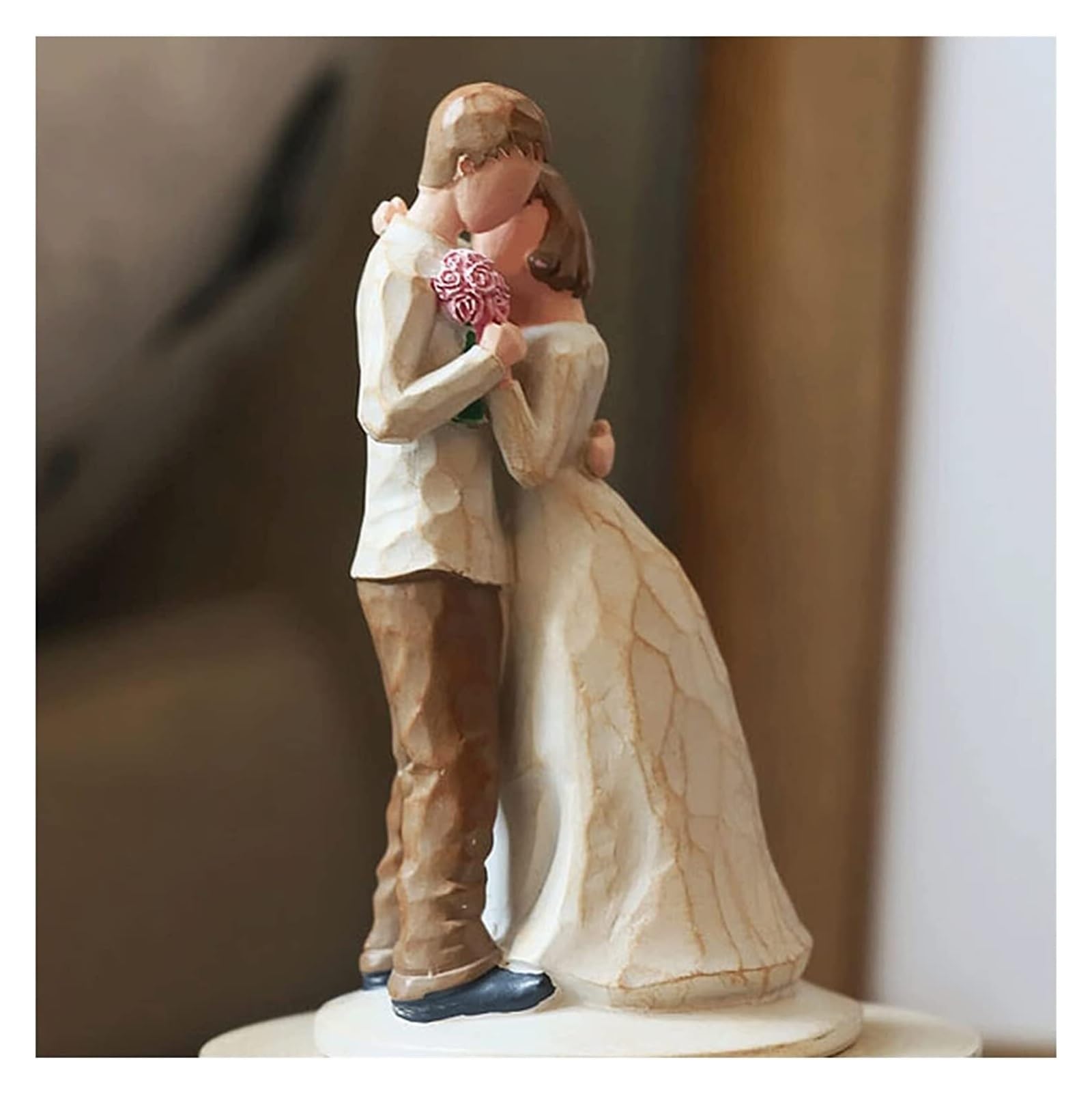 JCAKES Carillon Classica Statua Fatta a Mano Carattere Sky City Music Box Retro Couple Music Box Matrimonio Compleanno San Valentino