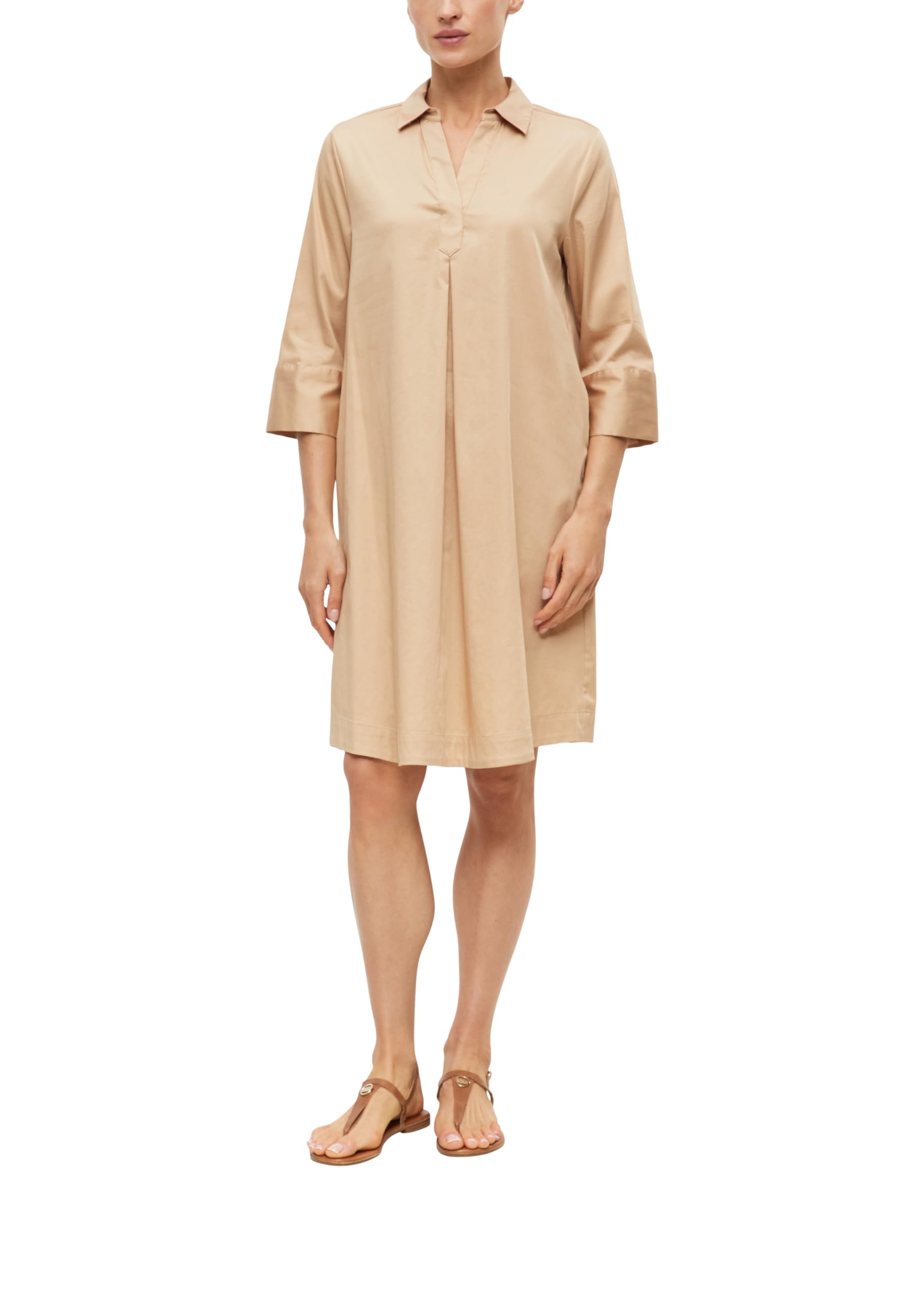 s.Oliver Women's 2178600 Shirt Blouse Dress (Pack of 1), Brown, 18