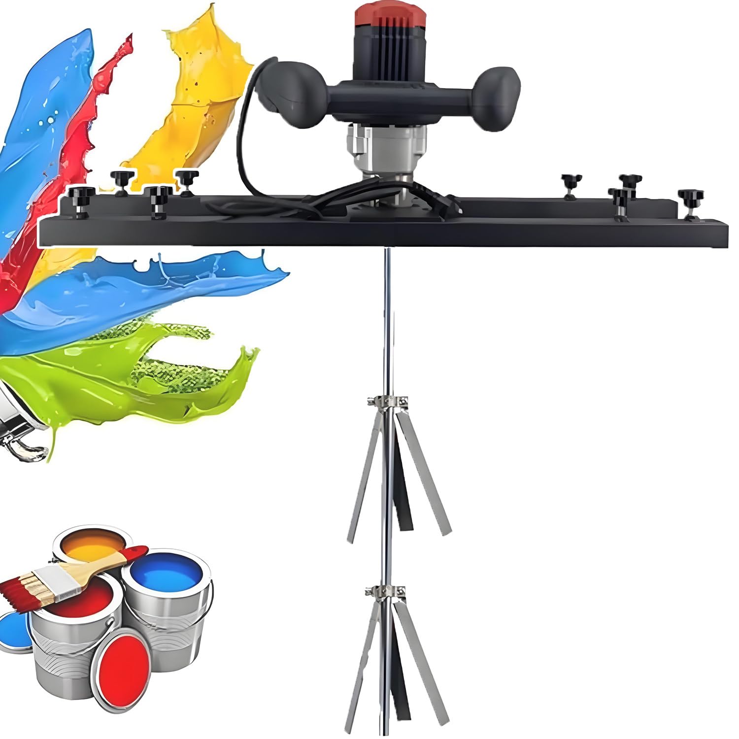 Potente mezclador de tambor eléctrico, máquina de agitación de pintura 3200W para tanques IBC, diseño de hélice plegable, capacidad de 1 tonelada, velocidad ajustable 150-800 RPM para tareas de mezcla