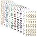 10 Feuilles Autocollants de Nombre de Paillettes Sticker d'Alphabet Coloré Étiquette de Lettres Auto-Adhésif Sticker de Paillette d’Estampage à Chaud de Carte de Voeux pour Décor de Maison