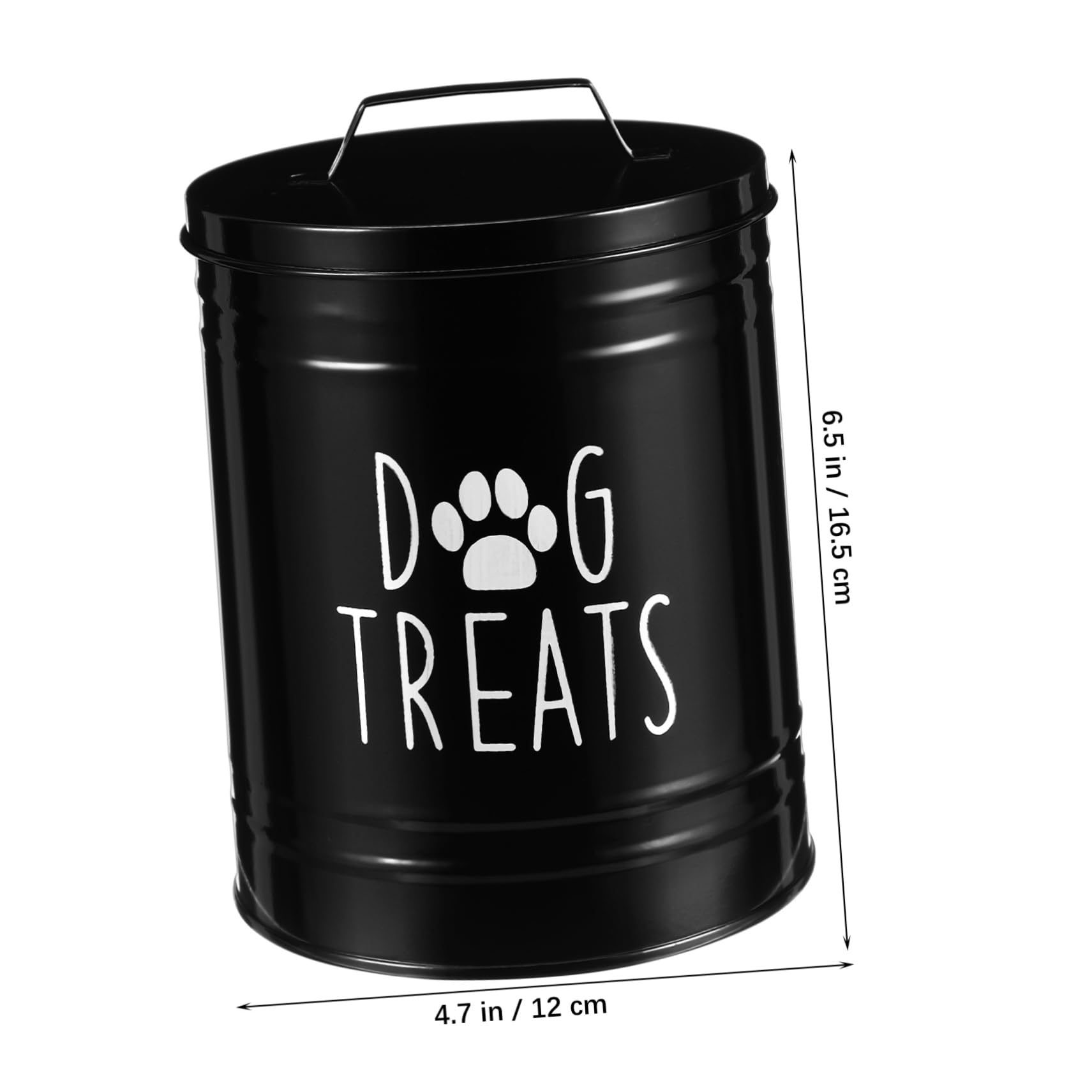 Cabilock Iron Dog Food Storage Container with Lid Airtight Pet Treat Canister for Countertop Versatile Storage for Dog Food Treats Space Saving Design Secure Compact Storage
