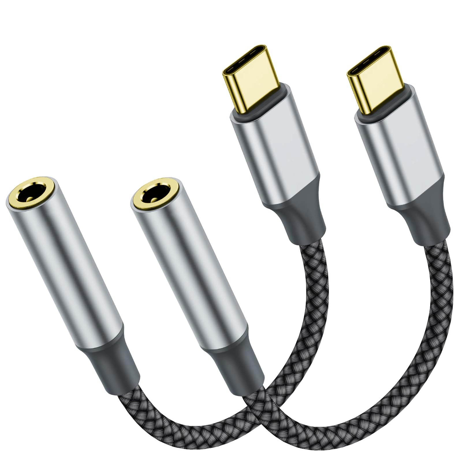 Welldiea USB-C to 3.5mm Headphone Jack Adapter, Type-C to 3.5mm Aux Adapter Compatible with iPhone 17 Pro Max/17 Pro, 16/15 Pro Max, 16/15 Pro, Galaxy