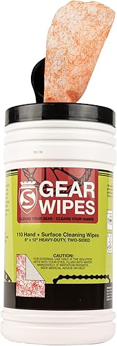 SILCA Gear Wipe - Recipiente de 110 unidades de 8 x 12 pulgadas  Toalla de doble cara para limpiar bicicletas  Toallitas de defensa de la suciedad