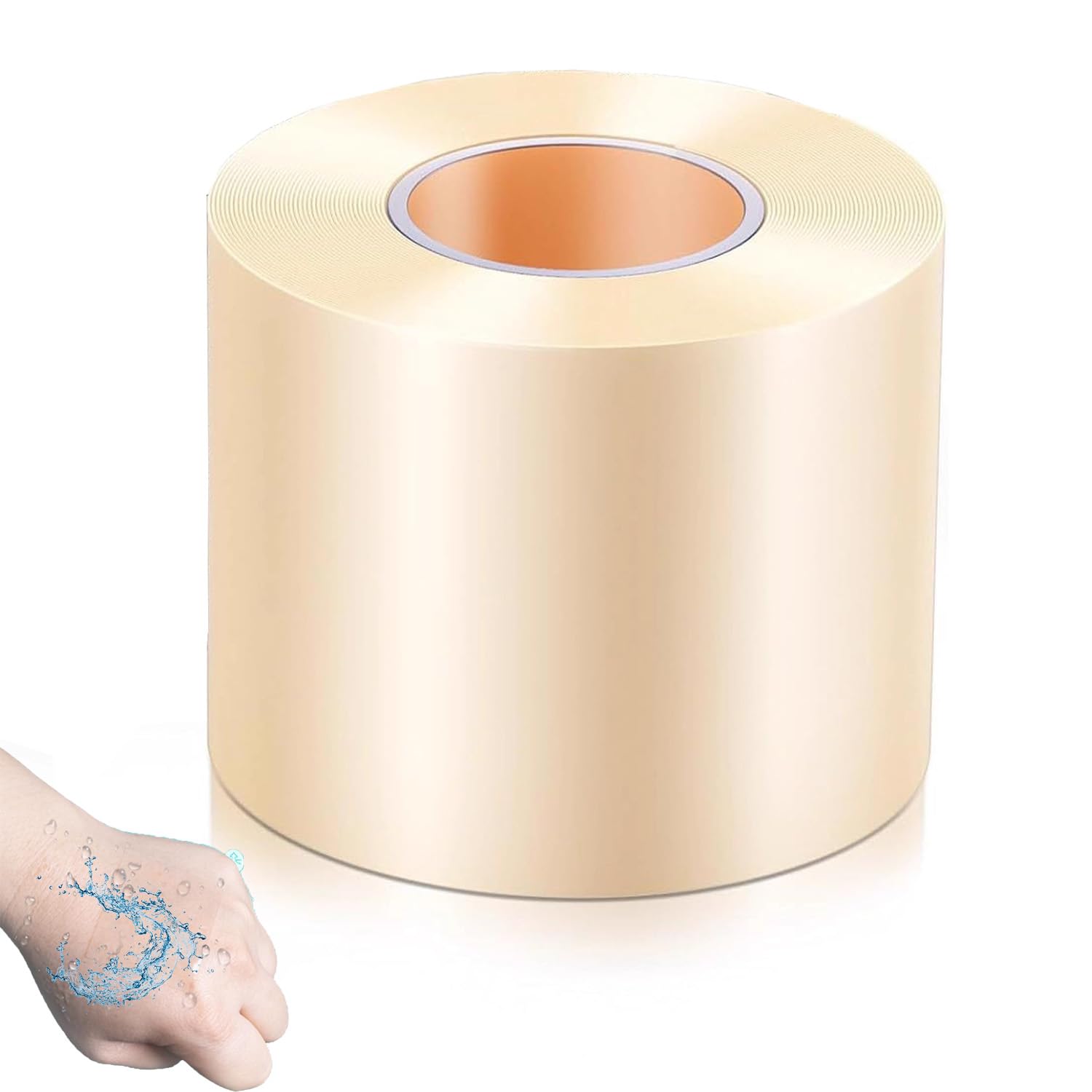 Hydrocolloid Roll, Hydrocolloid Tape, 5cmx150cm Waterproof Bandages Tape, Cut-to-Size, Self-Adhesive Skinfriendly Dressing Plasters Patches Pads-image-12