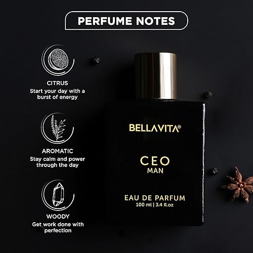 Miniatura 2 de Bella Vita Luxury CEO MAN - Perfume de larga duración para hombres EDP 3.4 fl oz Limón, lavanda, tonka, mandarina y vetiver Fragancia premium