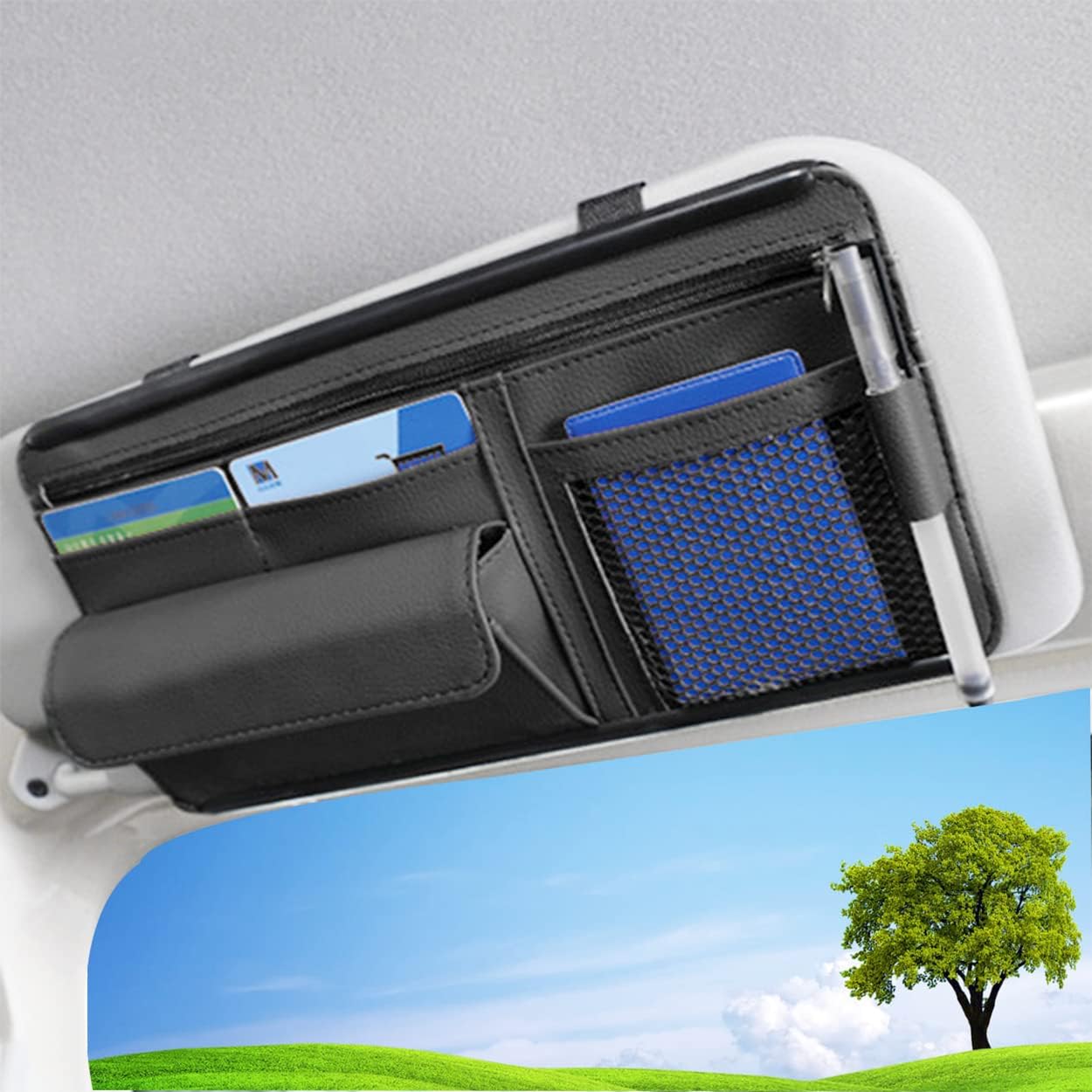 Car Sun Visor Clip Organizer for Cars/SUV/Trucks