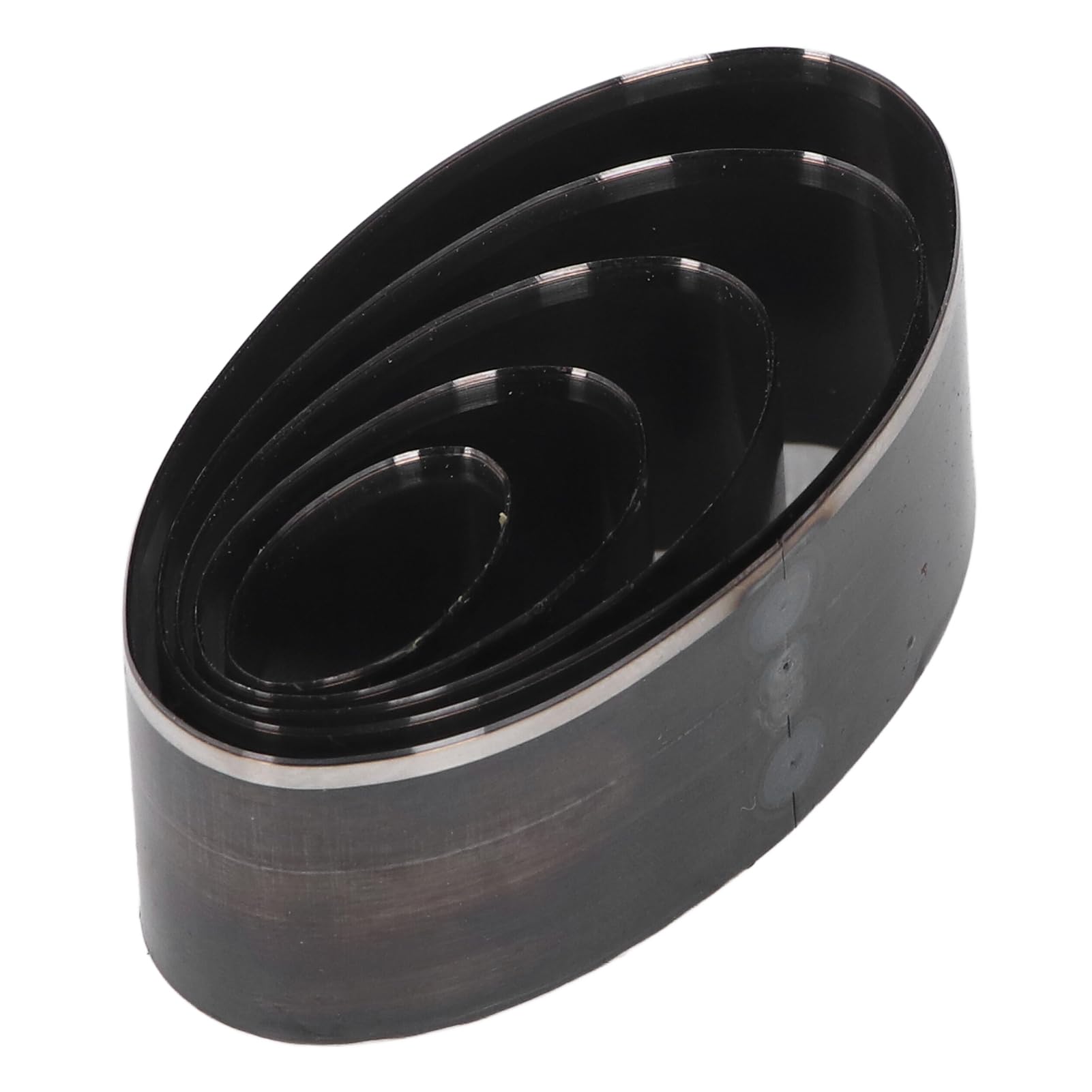 Professional Leather Cutting Die Set - 5PCS Stainless Steel Hollow Punch Tools (20-60mm Oval) for Leather Craft & Jewelry Making with Long Shaft