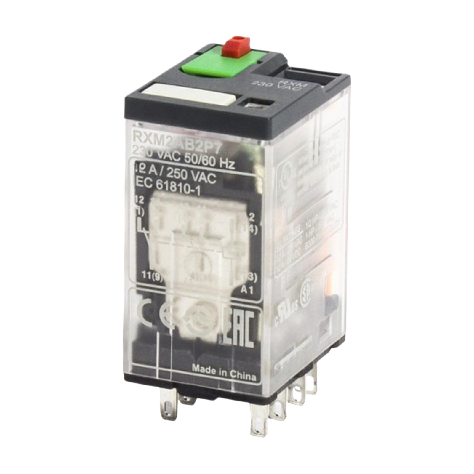 Relais intermédiaire 24v pour automatisme et circuit électrique RXM2AB2F7