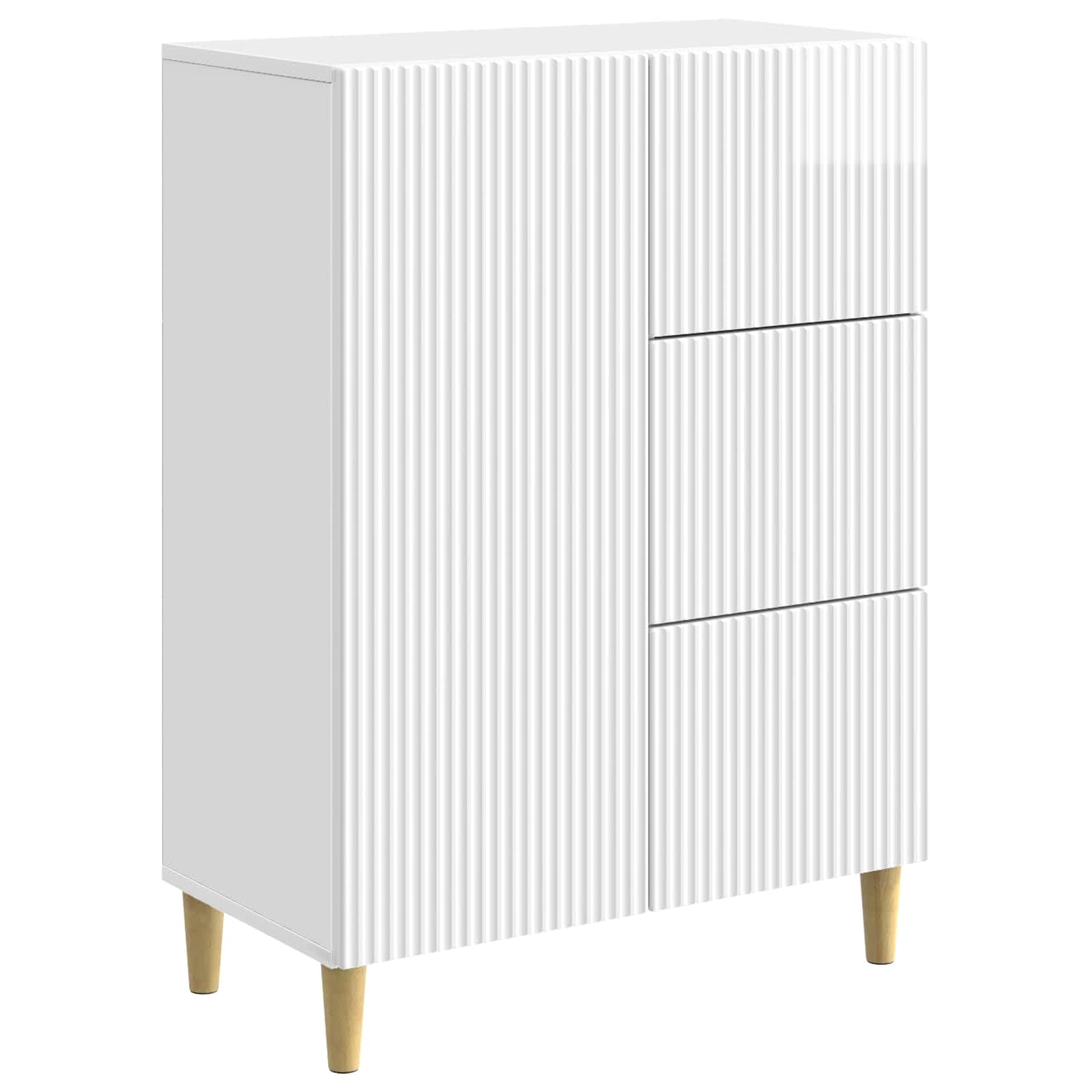 Credenza bianca lucida, 66 x 34,5 x 90 cm