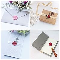 Vista 5 de Sello de cera, alfabeto inicial M con sello de corazón con mango de palisandro, decoración en embalajes, invitaciones, sobres, tarjetas, libro