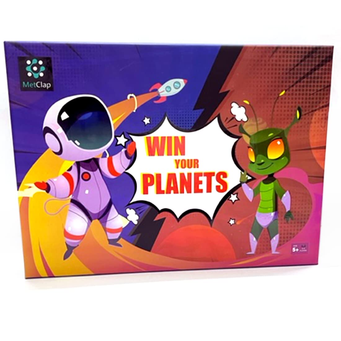 MetClap Win Your Planet Cosmic Quest Solar System Adventure β Educational Board Game for Kids β Fun & Interactive Science Game for Learning Astronomy, Space Exploration, and STEM Skills