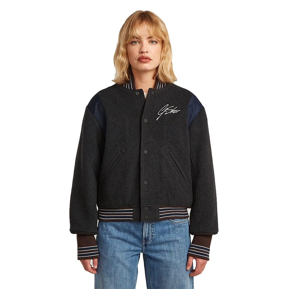 G-STAR Women's Cropped Bomber Jacket, Grey (shadow D27339-E155-992), XXS