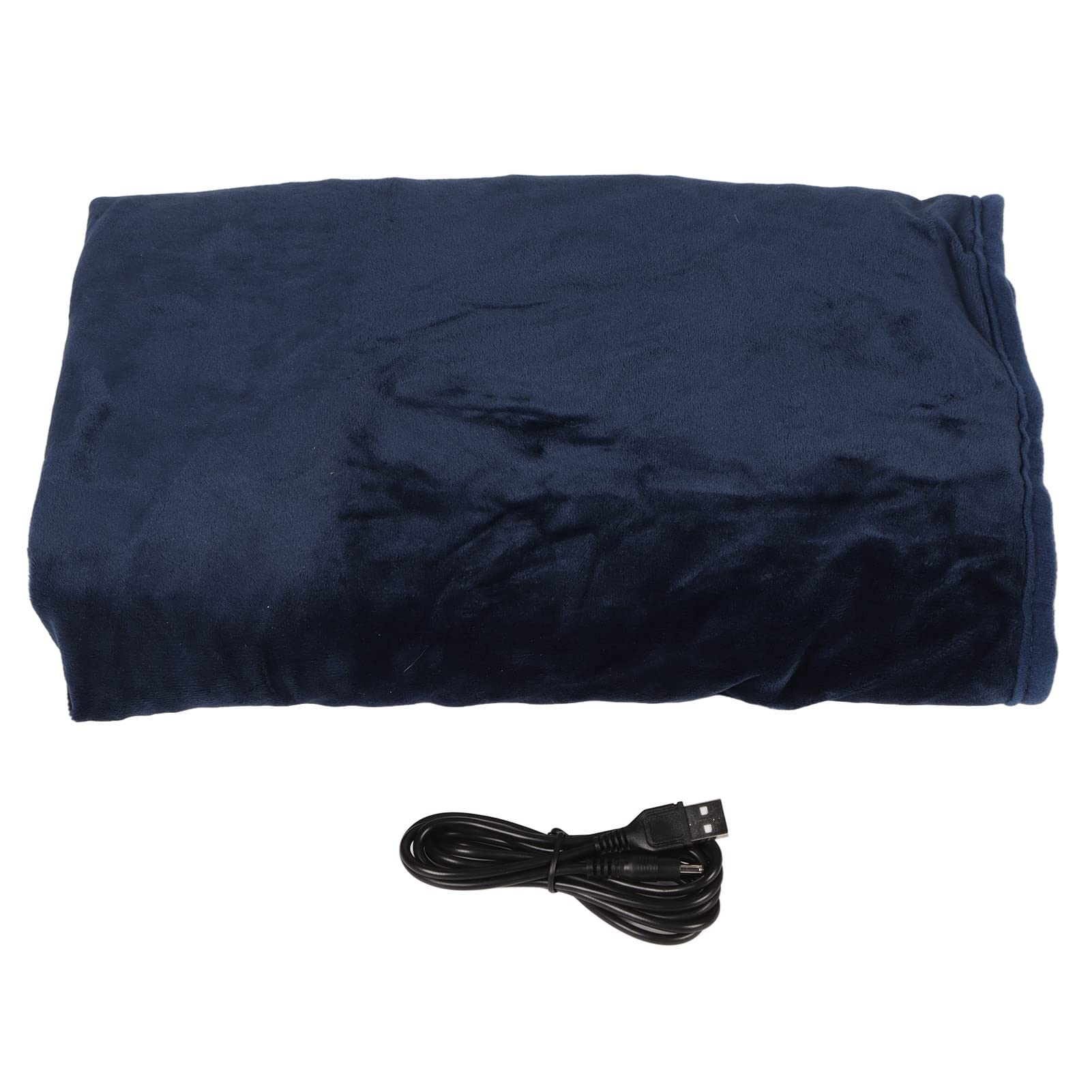 Couverture Chauffante USB 5V 2A Flanelle Matériel Doux Confortable Chaud Couverture Électrique pour La Maison Dormir Relaxant (Bleue)