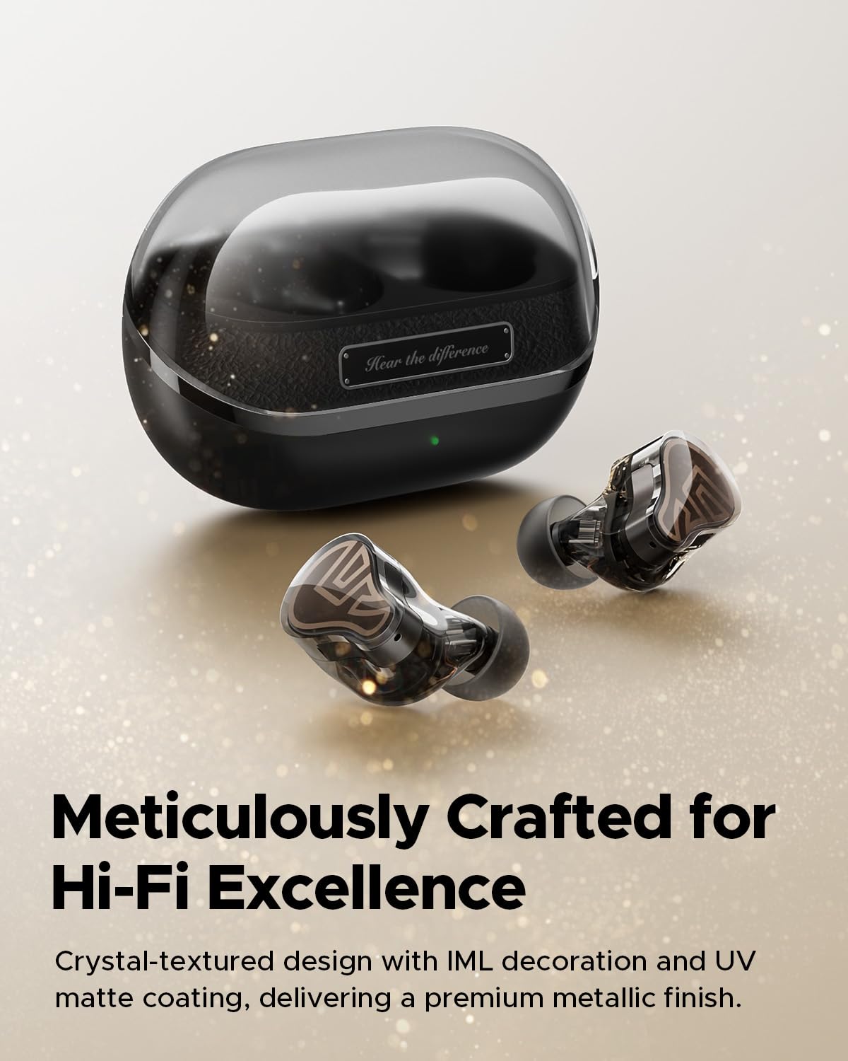 SOUNDPEATS H3 HiFi Wireless Earbuds, Hi-Res Bluetooth 5.4 Headphones with LDAC, aptX Lossless, Snapdragon Sound, Triple Units (1DD+2BA), 55dB Active Noise Cancellation, 6 AI Microphones, APP,37H,IPX5 — view 8