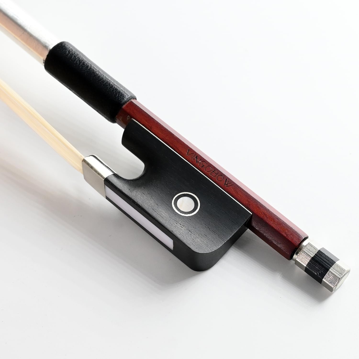 Brazilwood Viola Bow For 14"-17" Violas Full Size 74.5cm Ebony Frog Natural Mongolian White Horsehair Well Balanced Sweet Tone White 4/4