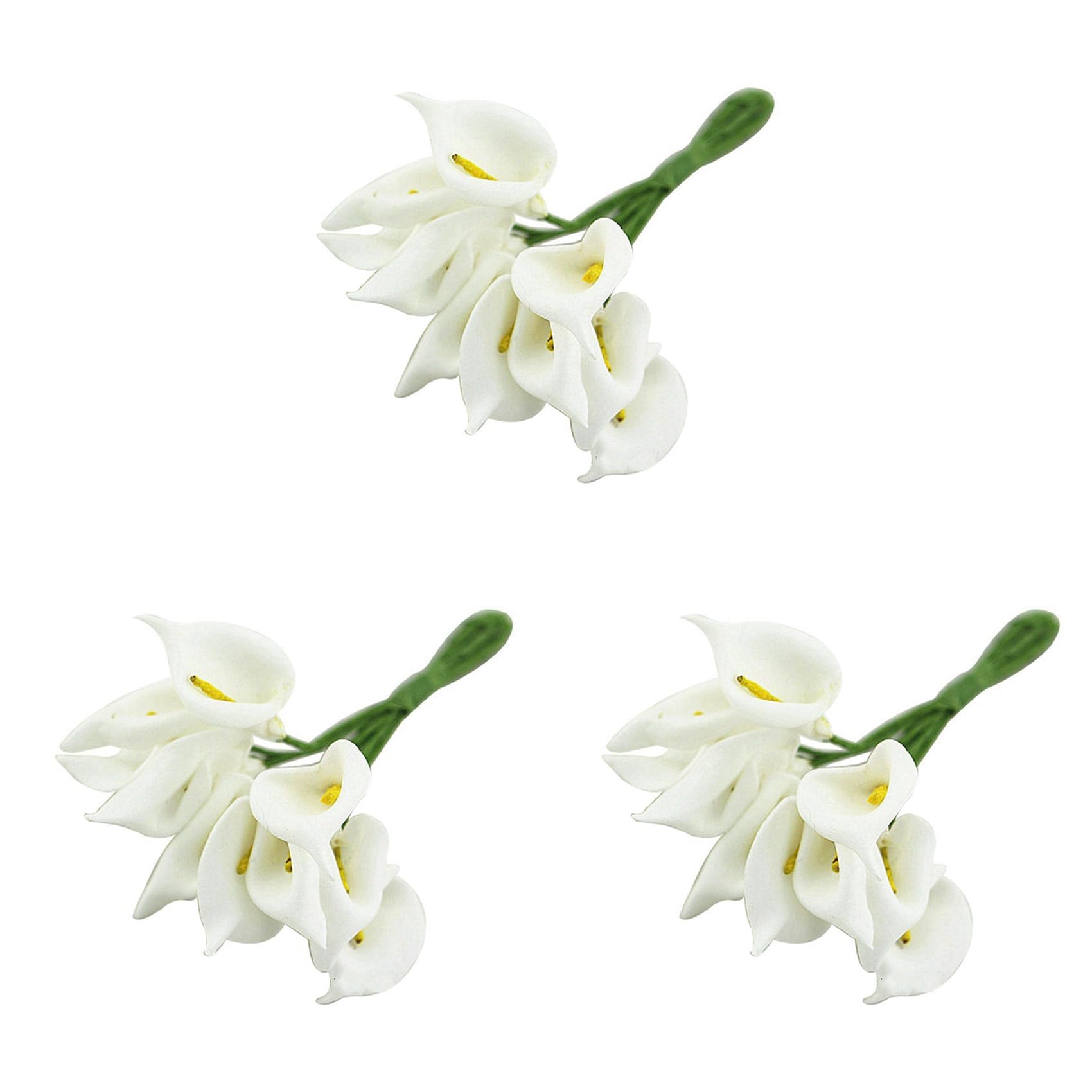 Vjsujehgy 36Pcs Mini Calla Artificial Flower Bouquet Wedding Decoration DIY Wreath Gift White
