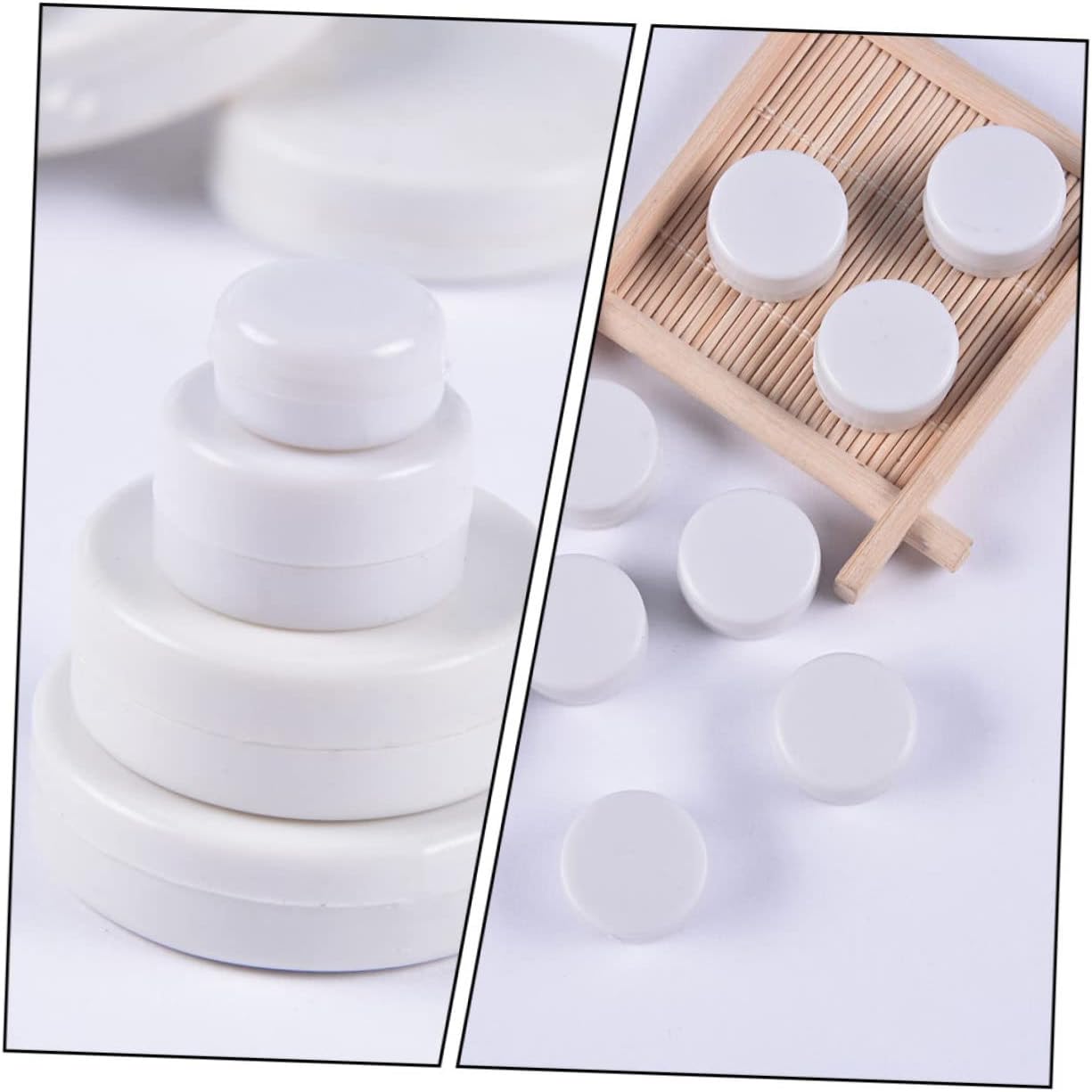 WEKAMOS 100Pcs Rattle Box for DIY Durable Bell Ring Inserts for Sensory Play for Crafting Plush and Enhancing Tactile Development