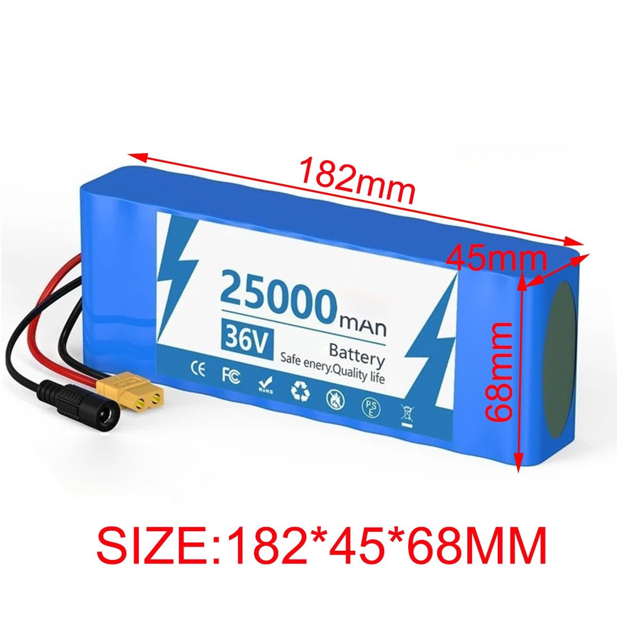 36V 25Ah Batterie De Vélo Électrique 10S2P Batterie Trottinette Pliable Batterie pour Moteur 100W 350W 500W avec Chargeur Et Protection BMS Rechargeable Batterie