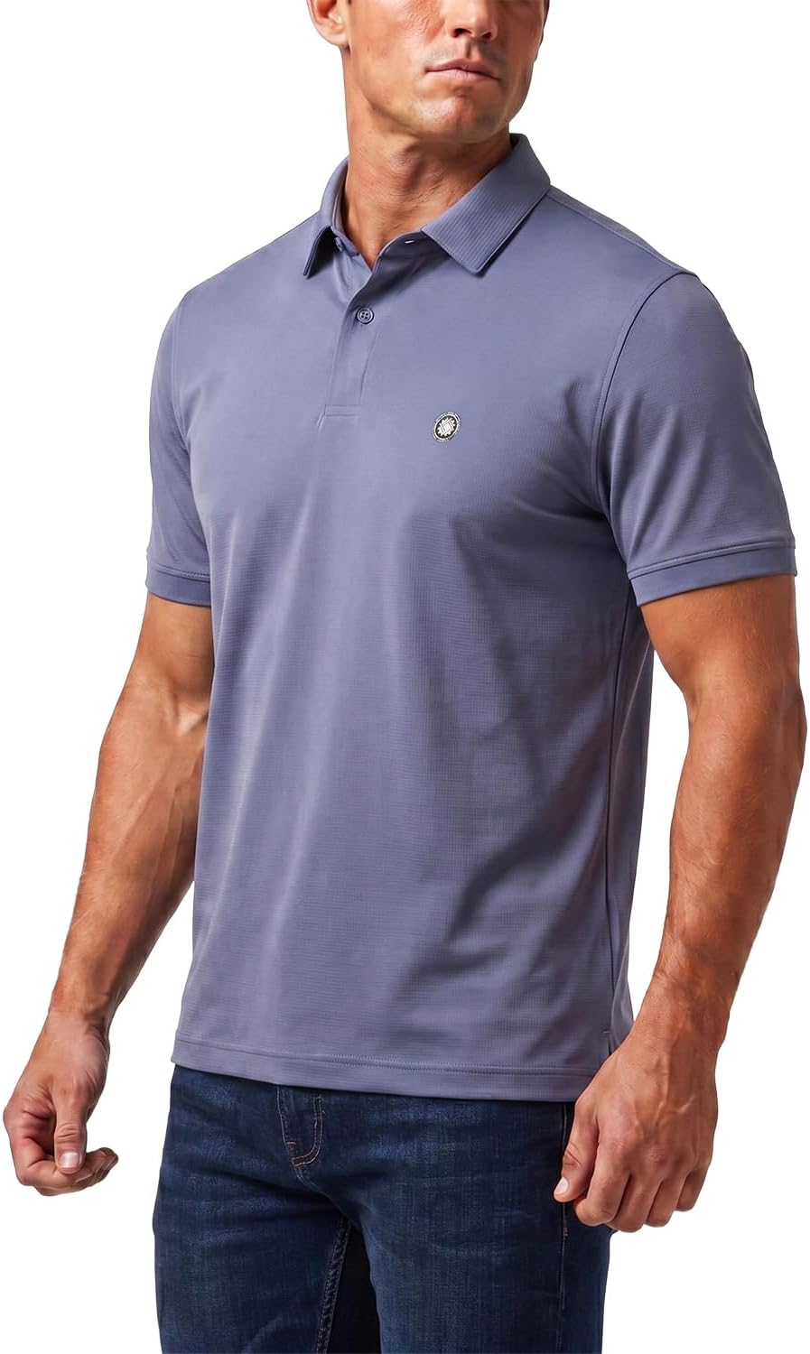Performance Polo Shirts for Men, Moisture-Wicking Short Sleeve Golf Polo, Quick-Dry Shirt for Work, Travel & Sports