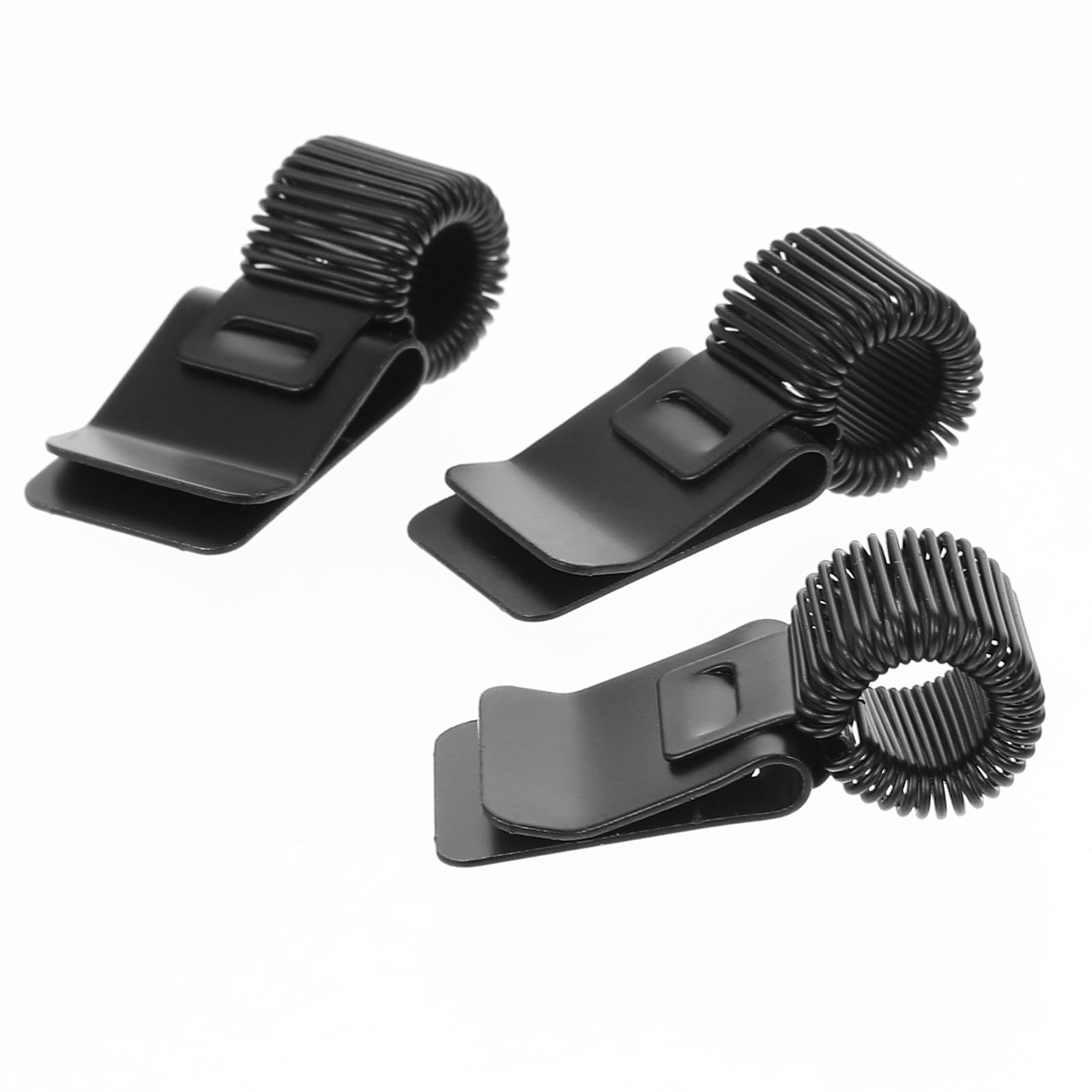ZEYIYER 5 PCS Pen Holder for Notebook Black Pen Loop Clip, Adjustable Spring Metal Pen Holder Clip for Clipboard Notebook - Image 3