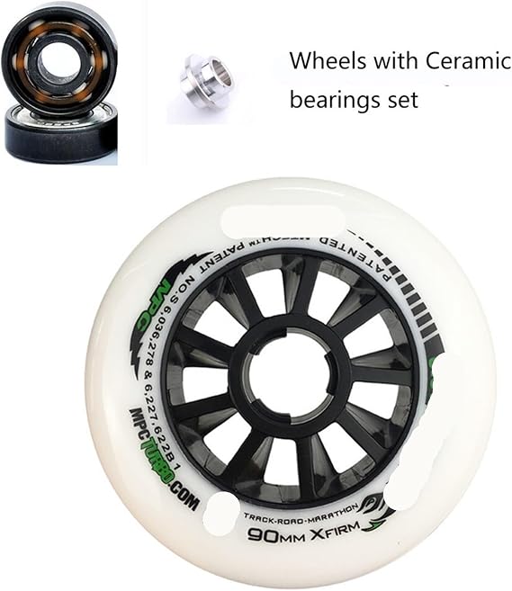 8 Pcs Skate Wheels Marathon Racing Tires For Inline Speed Skates Road Skating For Skating(90mm)