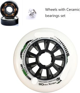 8 Pcs Skate Wheels Marathon Racing Tires For Inline Speed Skates Road Skating For Skating(90mm)