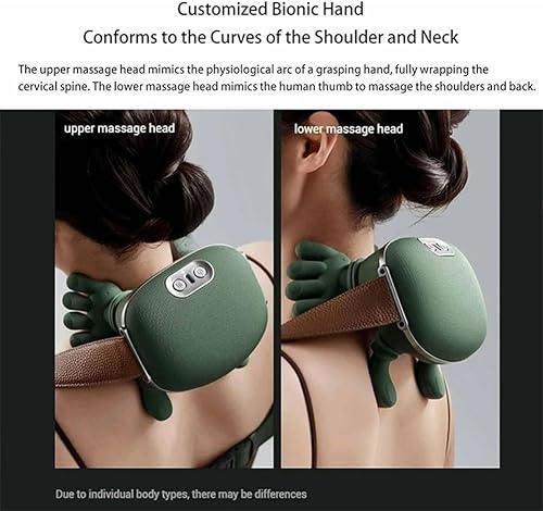 Miniatura 7 de Masajeador de cuello con manos, chal masajeador de calor de tacto real para hombros y cuello, masajeador eléctrico portátil 3D con calidez,