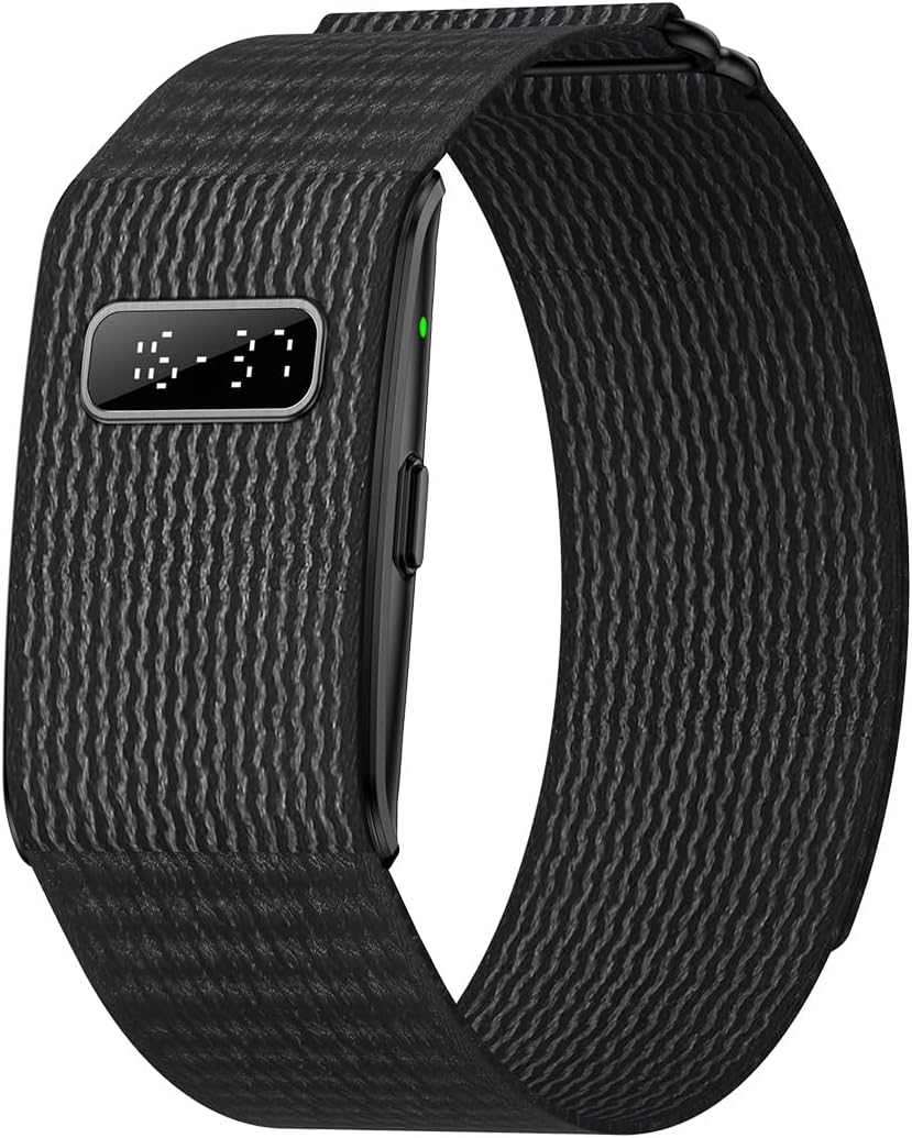 50+ Days Battery Life Fitness Tracker with Micro LED Display (Black) | 24/7 Health & Sleep Tracking, 176 Sports Modes, AI Health Insights, Free APP, Minimalist Lightweight Design, 2 Bands Included