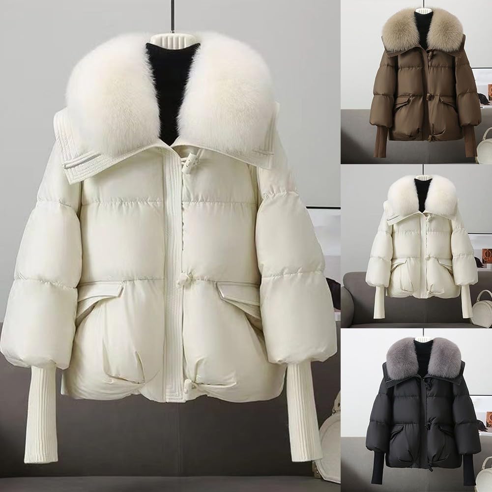 Cappotto invernale da donna, spesso, caldo, trapuntato, con colletto a risvolto, effetto piumino, per il tempo libero, outdoor, nero, M-2XL