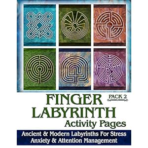 Ravensdaughter Designs Finger Labyrinth Activity Pages Pack 2: Focus Tools for Stress, Anxiety & Attention Management