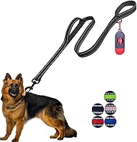 Vista 12 de JSXD Correa resistente de doble asa para perro - 5 pies con cuerda cómoda acolchada y reflectante para perros pequeños, medianos y grandes