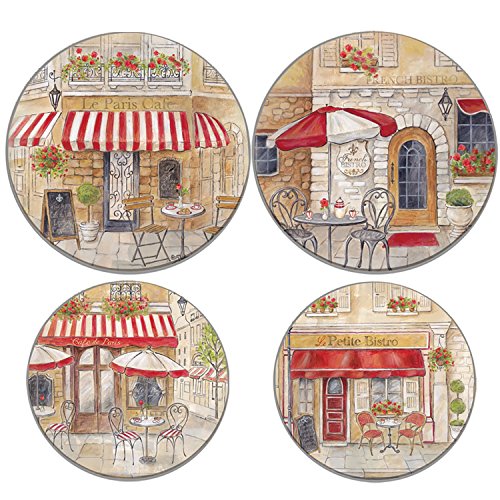 Range Kleen 5082 4-Pack Paris Café Round Burner Kover Set, 8.5 Inches and 10.5 Inches