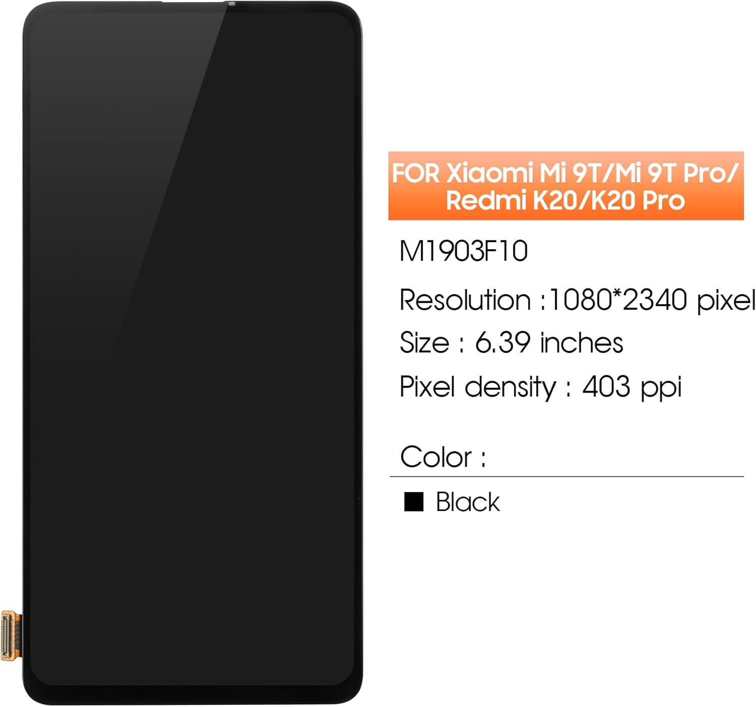 OLED Screen for Xiaomi Mi 9T Screen Replacement for Xiaomi Mi 9T Pro LCD Screen for Redmi K20 Touch Display Digitizer Assembly for Redmi K20 Pro Repair Parts（with Figerprint Function）