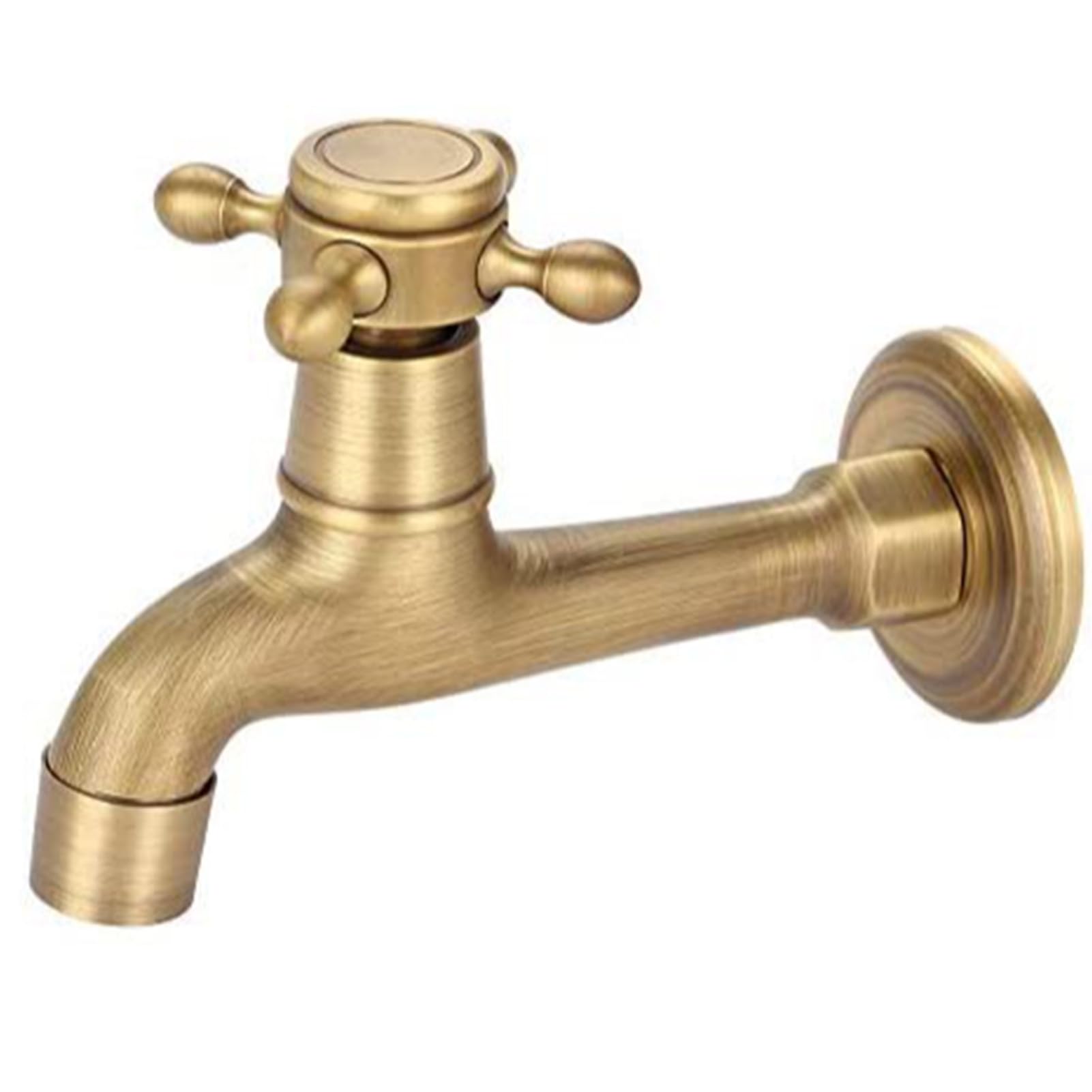 Robinet Mural, Robinet à Bande Eau Froide Simple Allongé en Cuivre Vintage pour Salle de Bains, Buanderie, évier de Cuisine, Piscine à Vadrouille