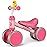 Baby Balance Bike Toys for 12-36 Months Kids Toy Boy Girls Gifts Toddler Best First Birthday Gift Children Walker No Pedal Infant 4 Wheels Bicycle (Rose Red)