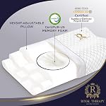 Royal Therapy Memory Foam Contour Pillow – Queen Size Cervical Pillow for Neck and Shoulder Pain Relief – Ideal for Side Sleepers