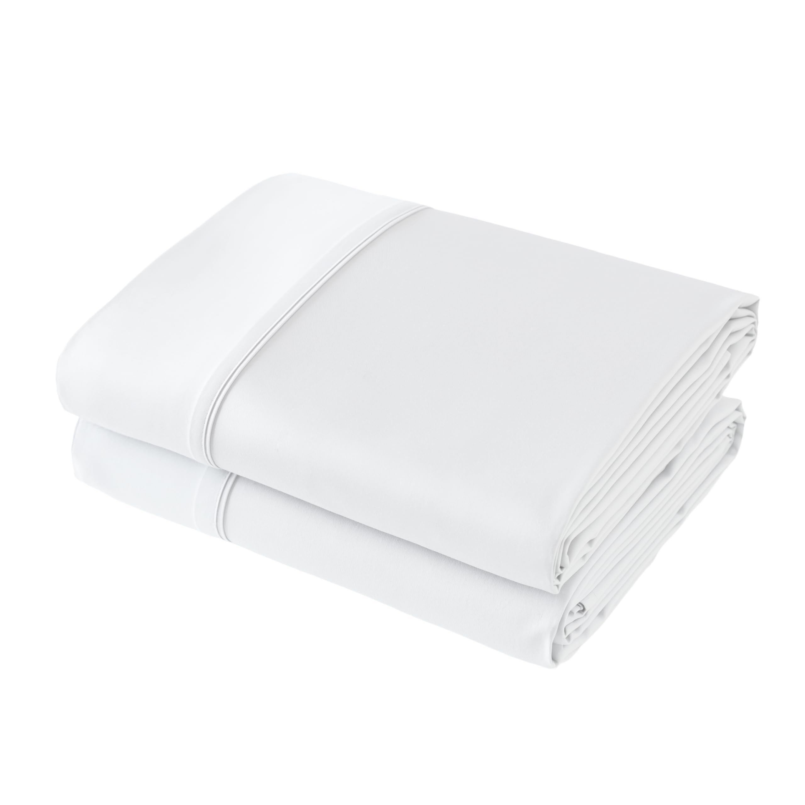 Flat Sheet Only 2 Pack,King Size 400 Thread Count 100% Egyptian Cotton Flat Sheet - Wrinkle, Fade, Stain Resistant (White,King,2Pack)