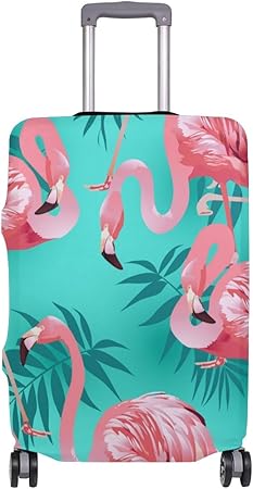 review Cute Summer Tropical Flamingo Suitcase Luggage Cover Protector for Travel Kids Men Women