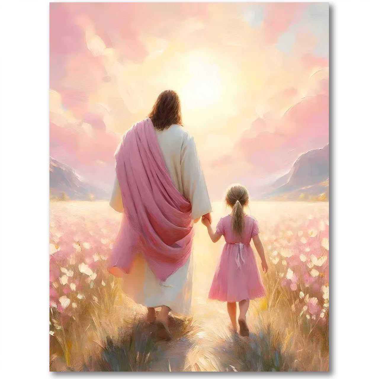 Tiwabb Jesus Diamond Art Kits for Adults,Christian 5D Diamond Painting Kits for Adults,Christmas Full Drill Dimond Art Paintings DIY Diamond Dots Gem Art Craft Kit 12X16 inch