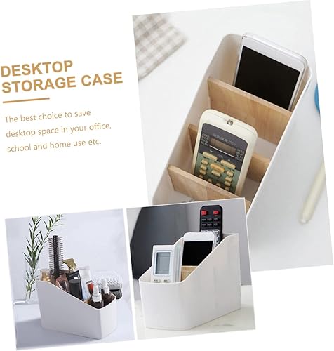 Miniatura 7 de STOBOK Caja de almacenamiento de control remoto, suministros de almacenamiento de oficina, soporte para control remoto, soporte para lápices,
