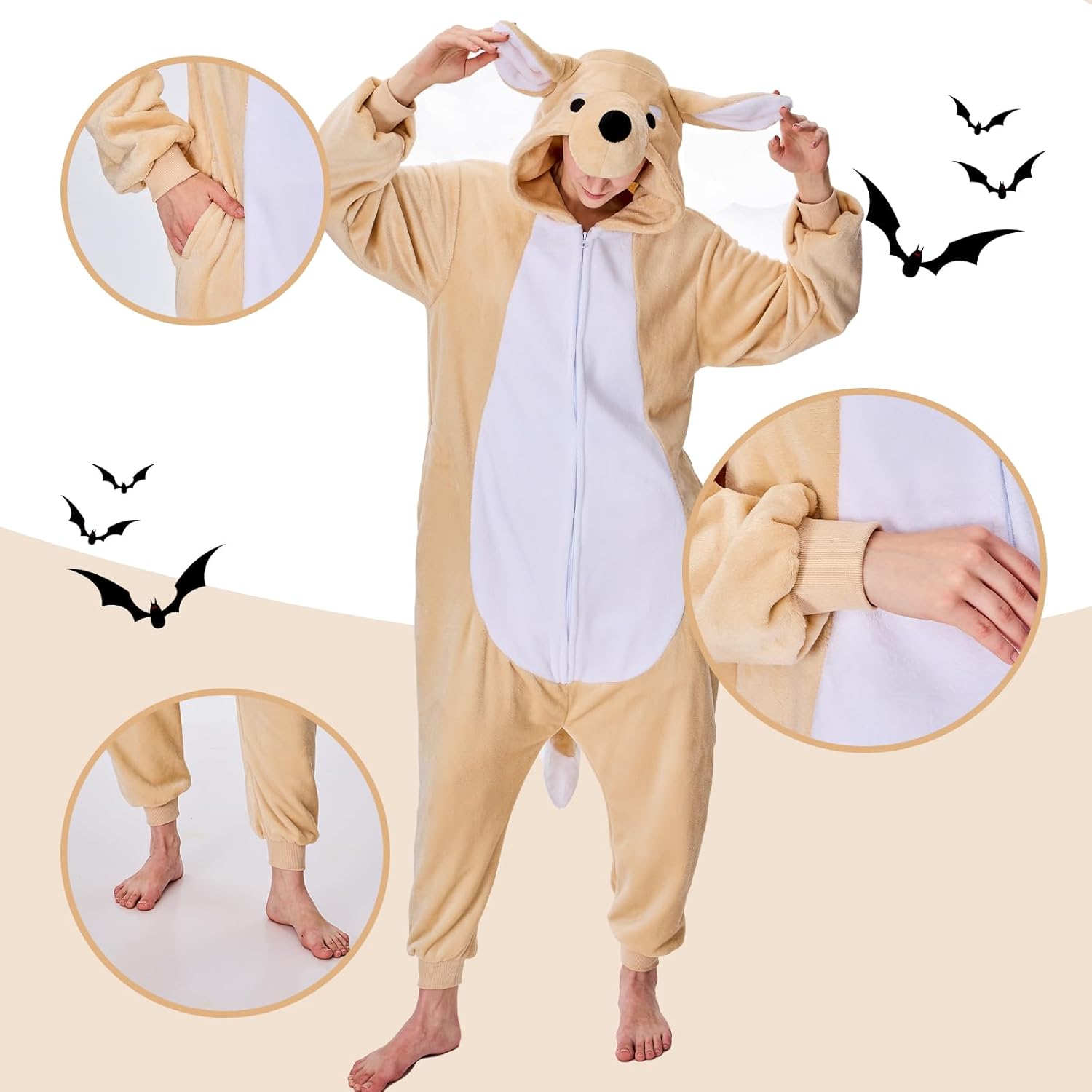 NEWCOSPLAY Unisex Adult Onesie Pajamas Animal One Piece Costume Cosplay Sleepwear - Image 4